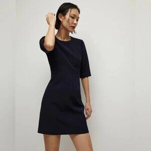 Veronica Beard Navy Short Sleeve Mini Dress